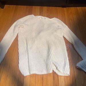 Bethany Mota Cream Knit Sweater